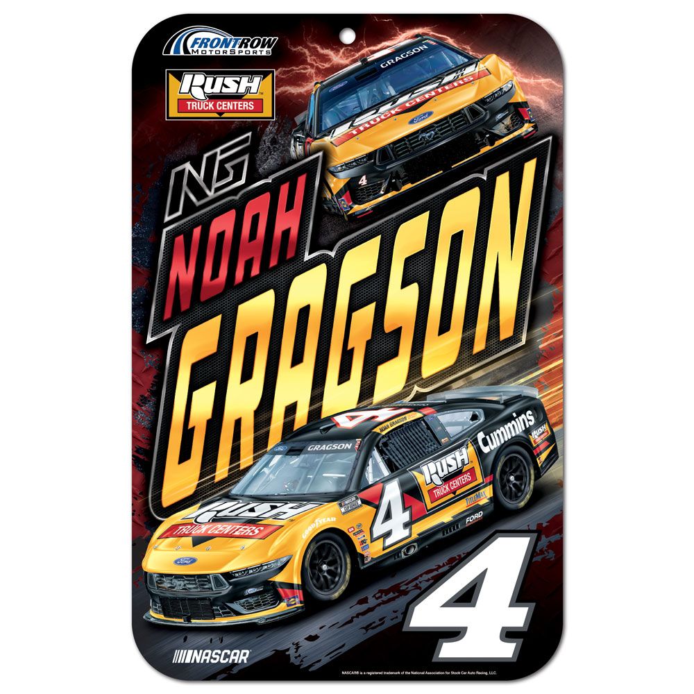 Noah Gragson 2025 Rush Truck Centers #4 11x17 Plastic Sign NASCAR