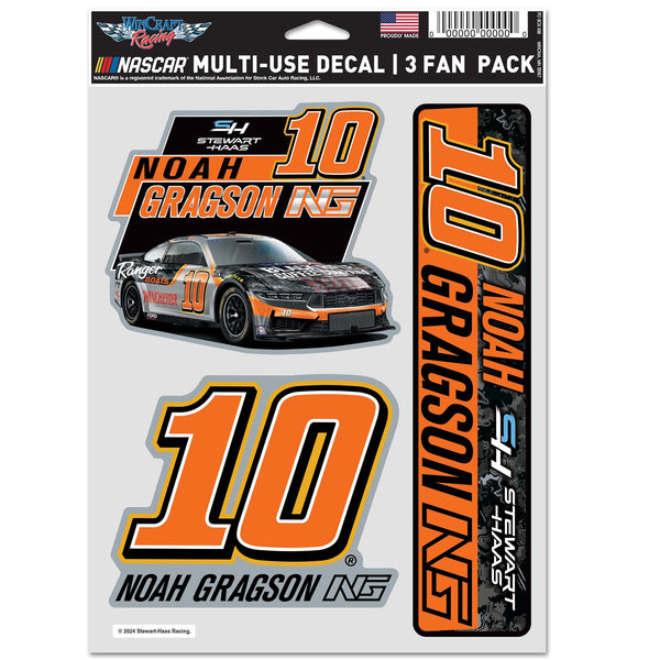 Noah Gragson 2024 Multi-Use Black Rifle Coffee #10 Decal 3-Pack NASCAR