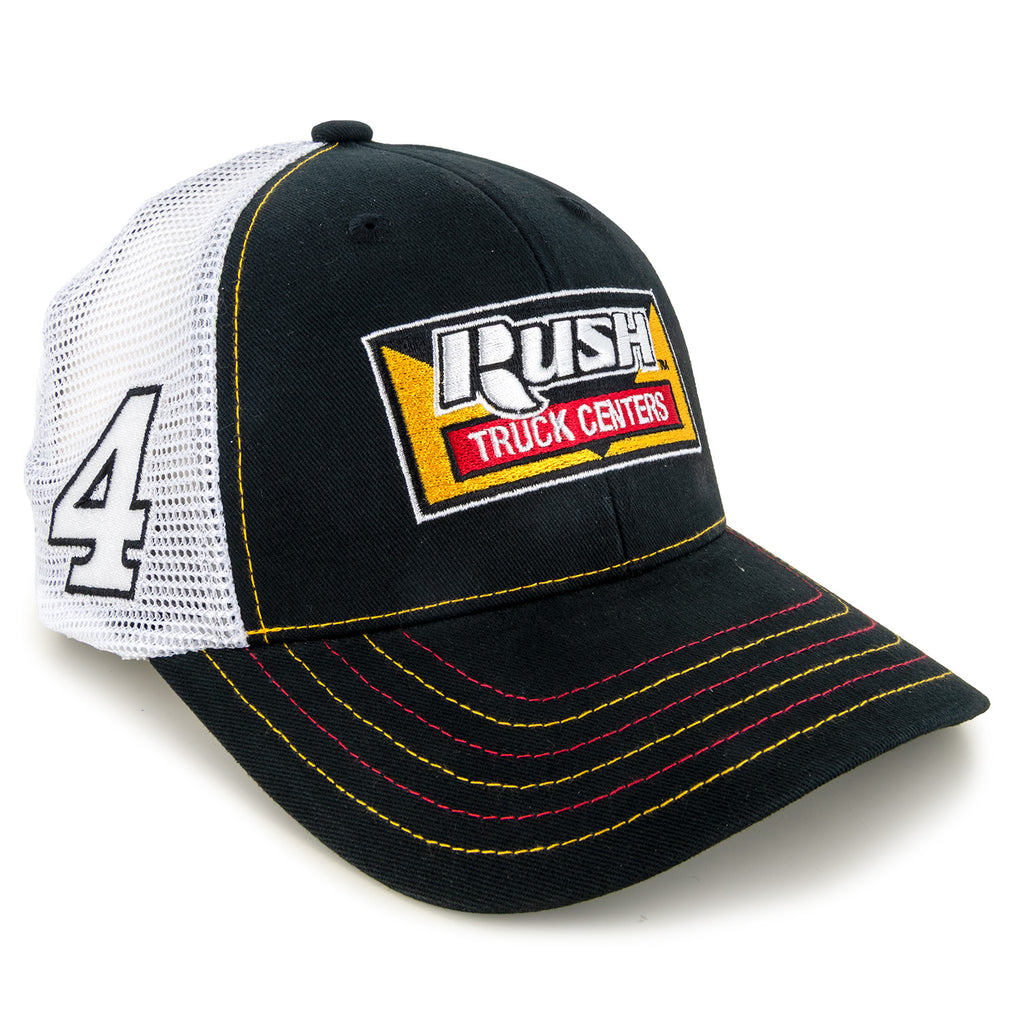 Noah Gragson 2025 Rush Truck Centers Sponsor Mesh Hat Black/White #4 NASCAR