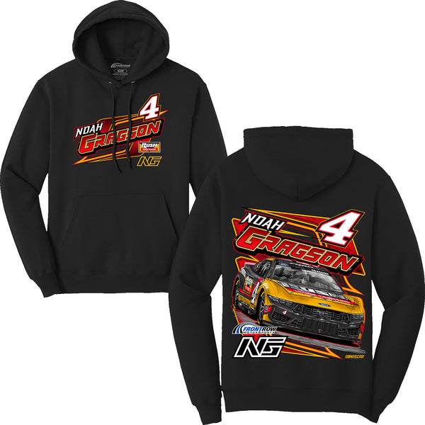 Noah Gragson 2025 Rush Truck Centers Black 2-Spot Car Hoodie Sweatshirt #4 NASCAR