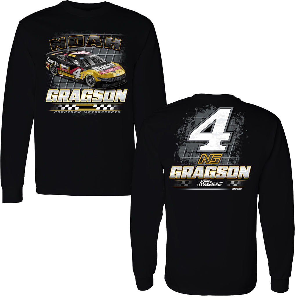Noah Gragson 2025 Long Sleeve Rush Truck Centers 2-Spot T-Shirt Black #4 NASCAR