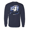 Noah Gragson 2025 Long Sleeve Name & Number #4 T-Shirt Blue NASCAR
