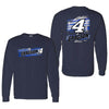 Noah Gragson 2025 Long Sleeve Name & Number #4 T-Shirt Blue NASCAR