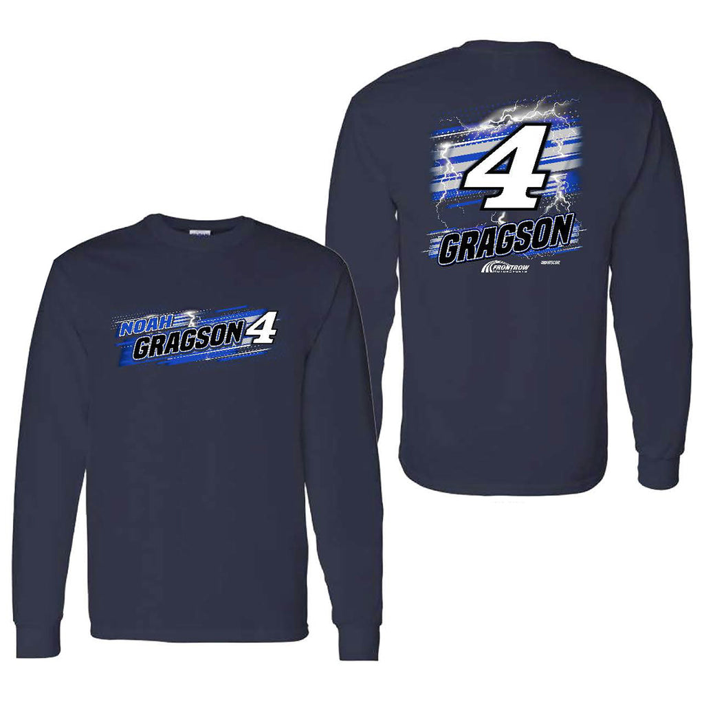 Noah Gragson 2025 Long Sleeve Name & Number #4 T-Shirt Blue NASCAR