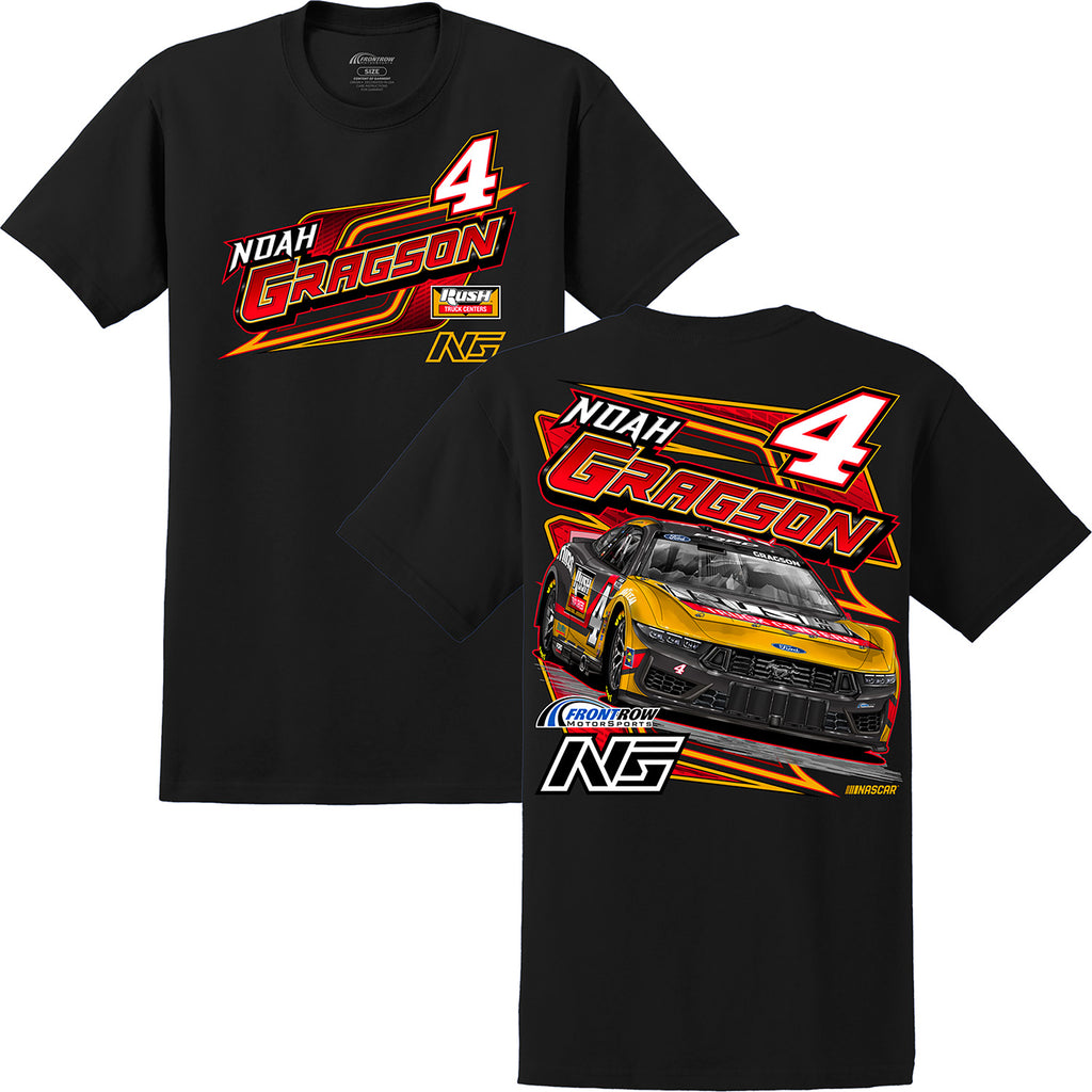 Noah Gragson 2025 Rush Truck Centers #4 Black 2-Spot Car T-Shirt NASCAR