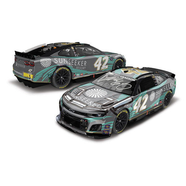 Noah Gragson Autographed North Wilkesboro All-Star Fan Vote "Checkers or Wreckers" Raced Version 1:24 Standard 2023 Diecast Car #42 NASCAR