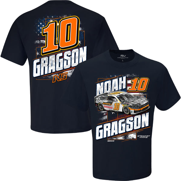 Noah Gragson 2024 Patriotic Black Rifle Coffee Car T-Shirt Blue #10 NASCAR