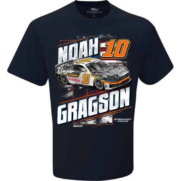 Noah Gragson 2024 Patriotic Black Rifle Coffee Car T-Shirt Blue #10 NASCAR