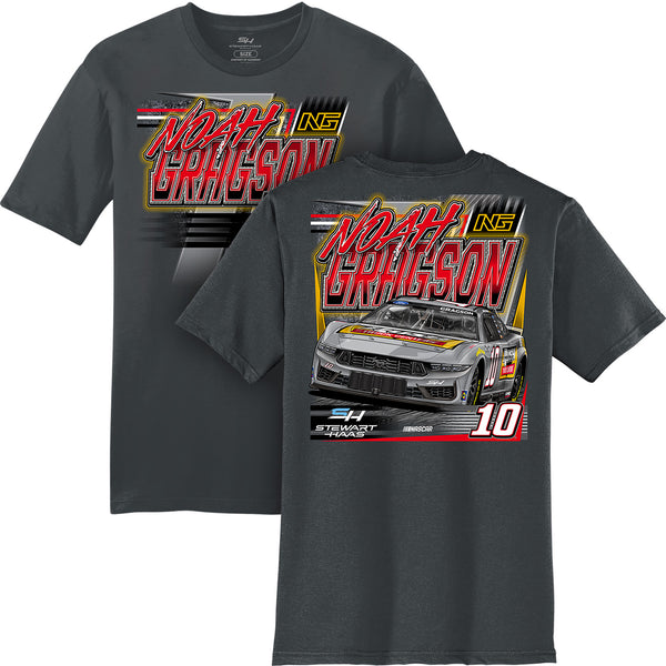 Noah Gragson 2024 Rush Truck Centers #10 Car T-Shirt Charcoal Gray NASCAR