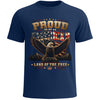 Proud To Be An American Patriotic T-Shirt Blue
