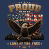 Proud To Be An American Patriotic T-Shirt Blue