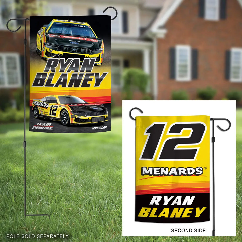 Ryan Blaney 2026 Menards Two Sided 12x18 Garden Flag #12 NASCAR