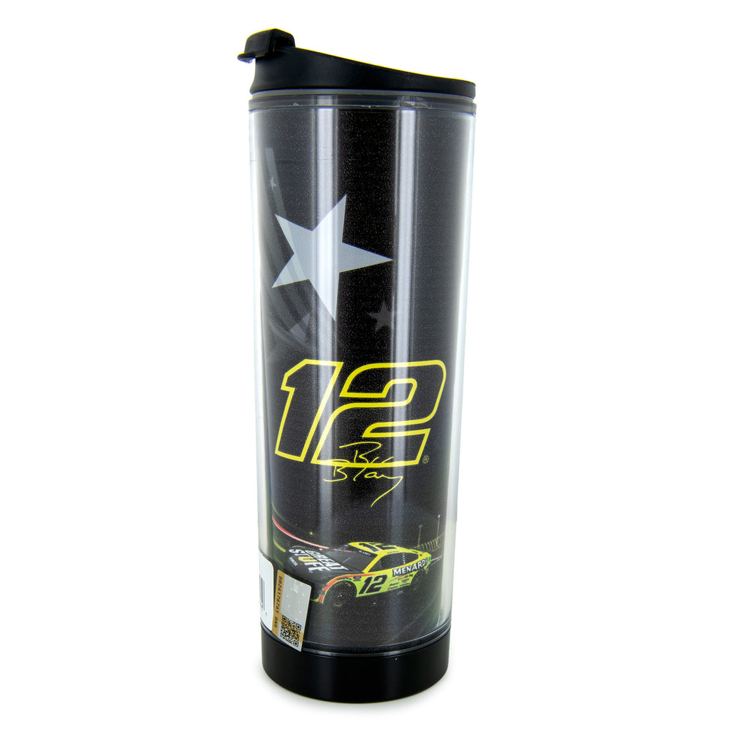 Ryan Blaney 2024 Plastic 14oz Tumbler Travel Mug #12 NASCAR