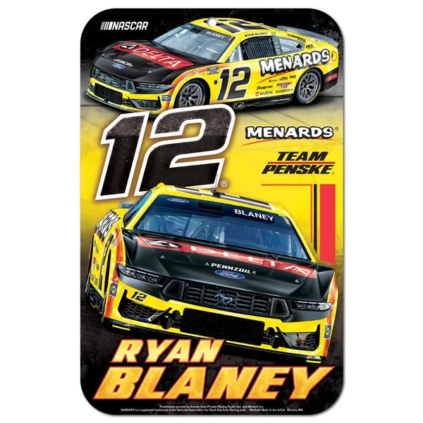 Ryan Blaney 2026 Menards #12 11x17 Plastic Sign NASCAR
