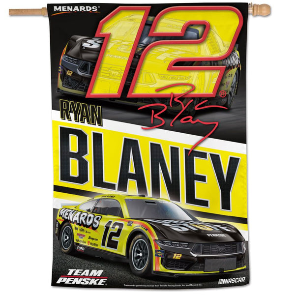Ryan Blaney 2024 Menards 28x40 Vertical Flag #12 NASCAR