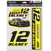 Ryan Blaney 2024 Multi-Use Menards #12 Decal 3-Pack NASCAR