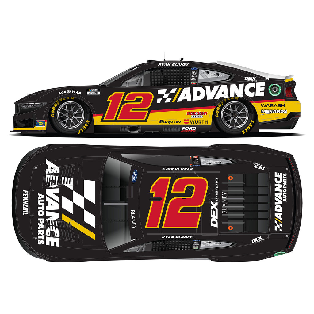 Ryan Blaney Advance Auto Parts 1:24 Standard 2025 Diecast Car #12 NASCAR