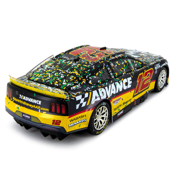 Ryan Blaney Autographed Iowa Race Win 1:24 Liquid Color 2024 Diecast Car Advance #12 NASCAR