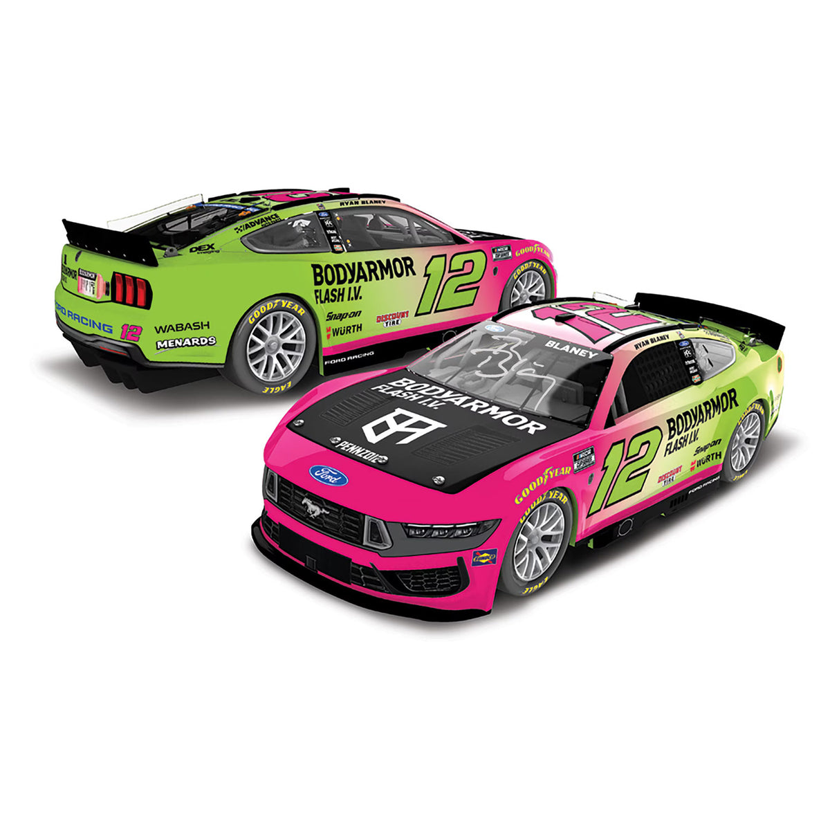 Ryan Blaney Autographed BodyArmor Flash IV 1:24 Standard 2026 Diecast ...