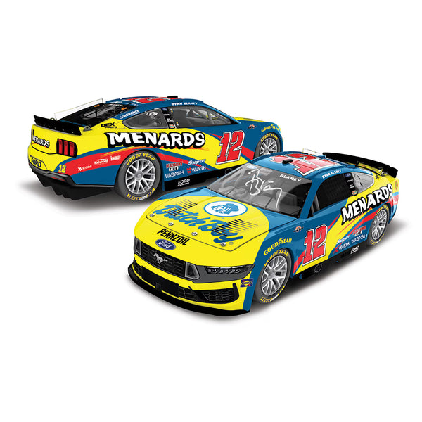 Ryan Blaney Autographed Darlington Throwback to 2006 Dave Blaney 1:24 Standard 2025 Diecast Car #12 Menards NASCAR