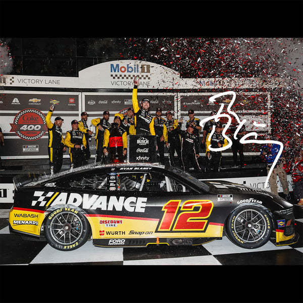 Ryan Blaney Autographed Daytona Race Win 1:24 Standard 2025 Diecast Car #12 Advance NASCAR