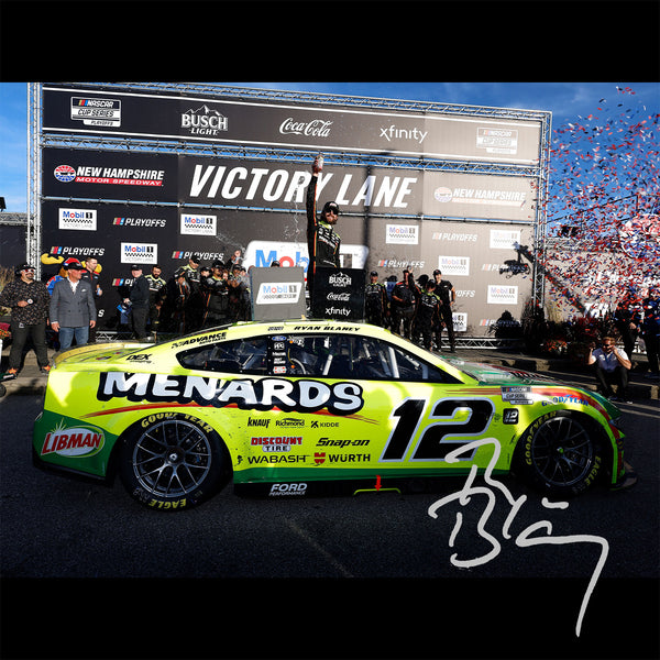 Ryan Blaney Autographed New Hampshire Race Win 1:24 Standard 2025 Diecast Car #12 NASCAR