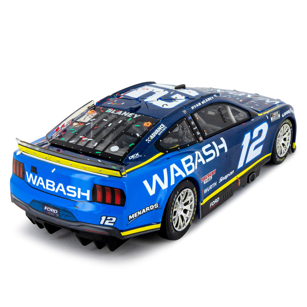 Ryan Blaney Autographed Pocono Race Win 1:24 Standard 2024 Diecast Car Wabash #12 NASCAR