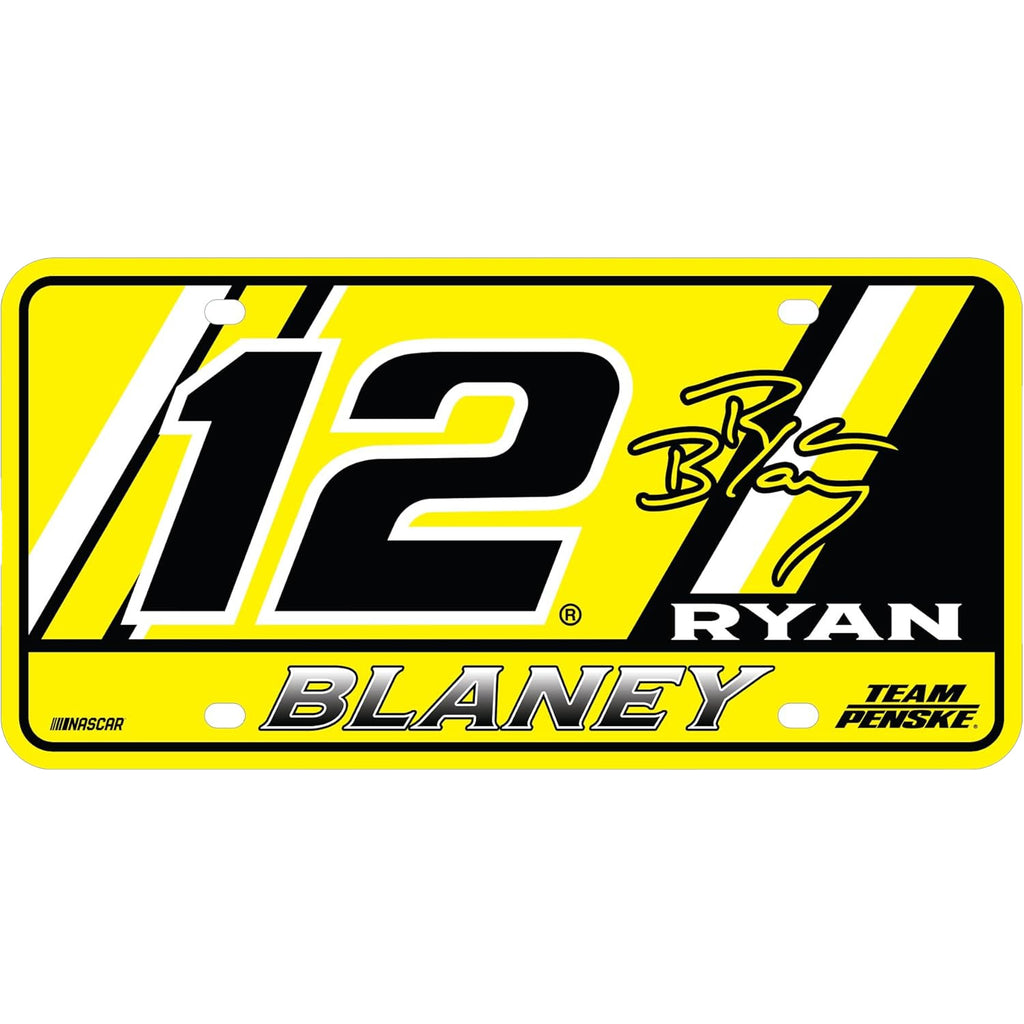 Ryan Blaney 2025 Metal #12 Automobile License Plate NASCAR