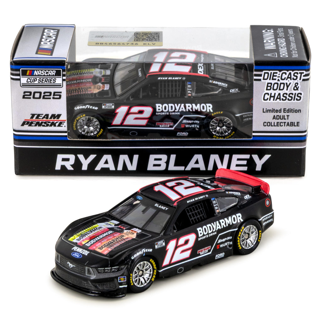 Ryan Blaney BodyArmor Black 1:64 Standard Chassis 2025 Diecast Car #12 NASCAR