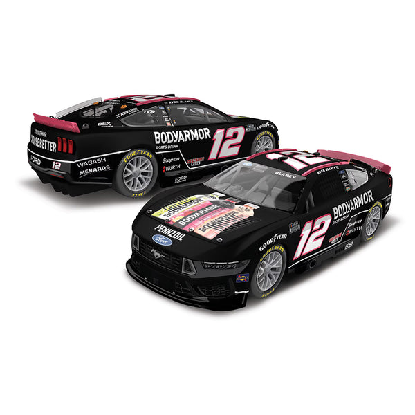 Ryan Blaney ELITE BodyArmor Black 1:24 2025 Diecast Car #12 NASCAR