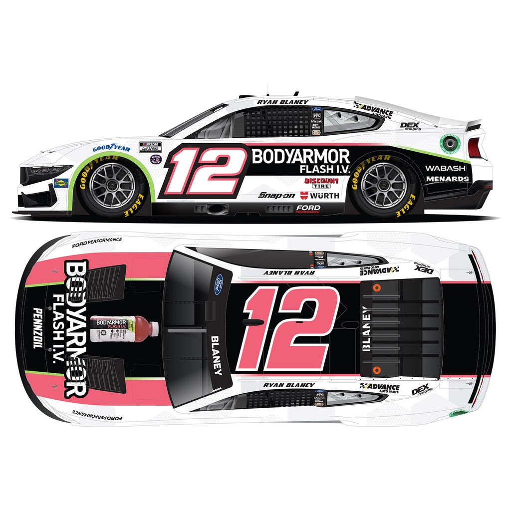 Ryan Blaney BodyArmor Flash I.V. 1:24 Standard 2024 Diecast Car #12 NASCAR