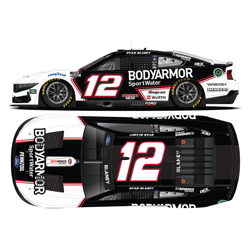 Ryan Blaney ELITE BodyArmor SportWater 1:24 2024 Diecast Car #12 NASCAR