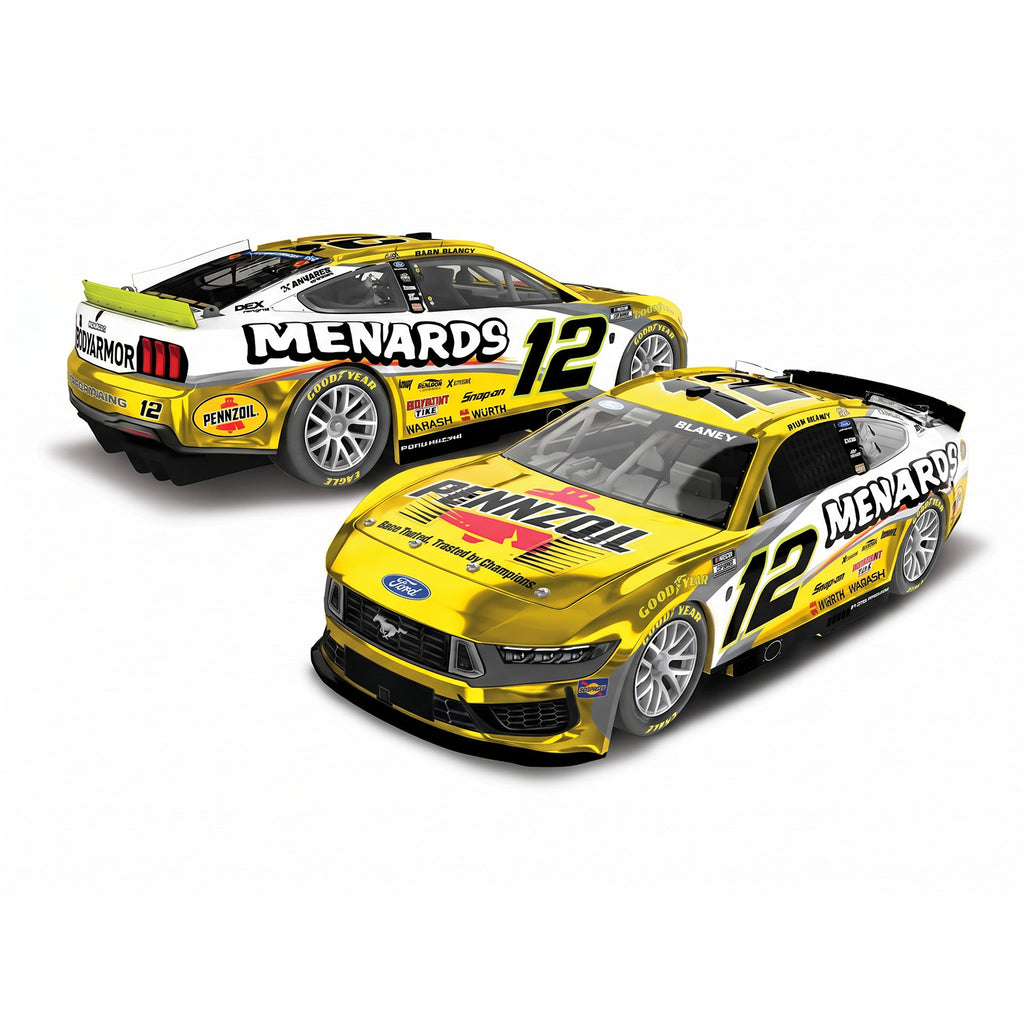 Ryan Blaney Color Chrome Menards / Pennzoil 1:24 2026 Diecast Car #12 NASCAR