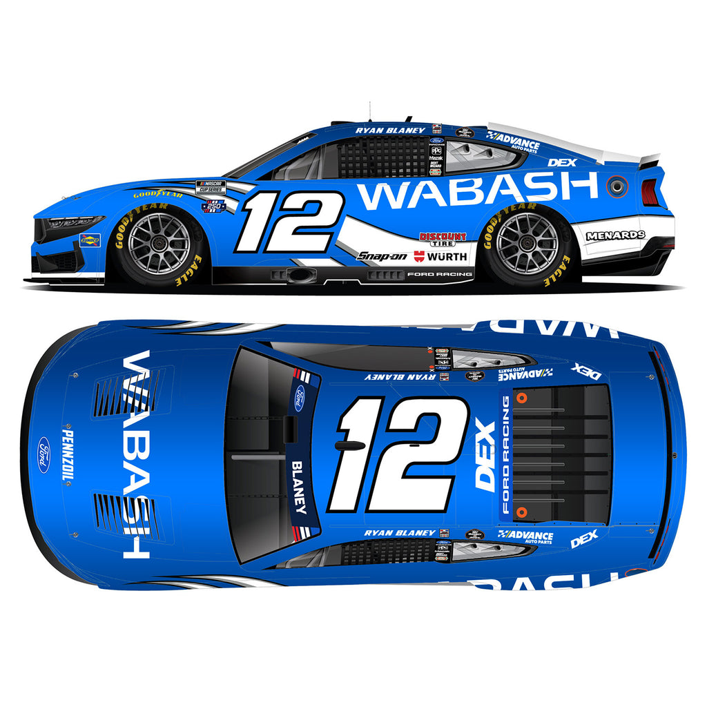 Ryan Blaney Color Chrome Wabash Throwback to Ryan Newman 1:24 2026 Diecast Car #12 NASCAR
