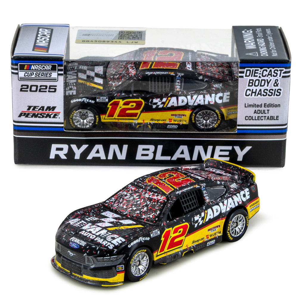 Ryan Blaney Daytona Race Win 1:64 Standard 2025 Diecast Chassis Car #12 Advance NASCAR