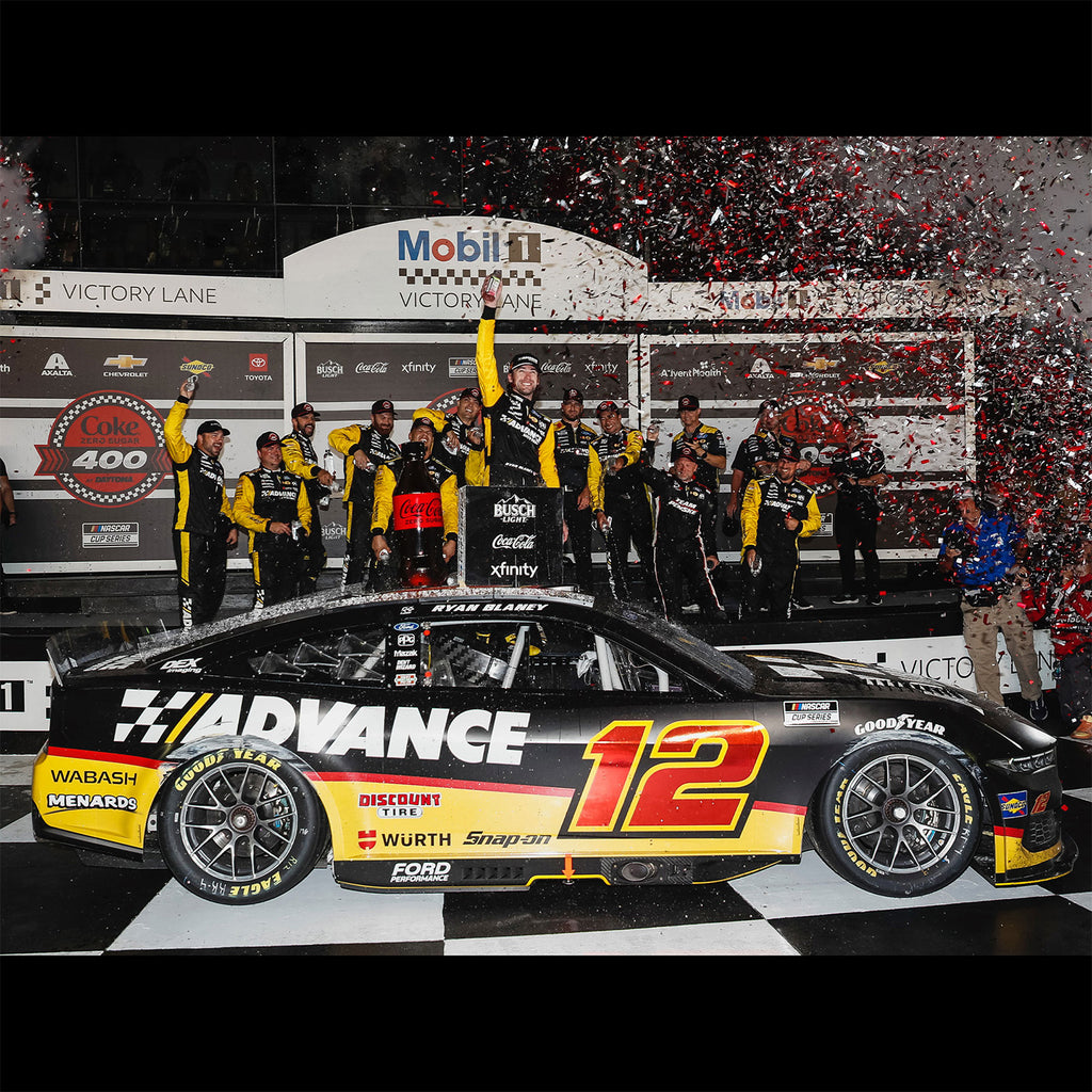 Ryan Blaney Daytona Race Win 1:64 Standard 2025 Diecast Chassis Car #12 Advance NASCAR