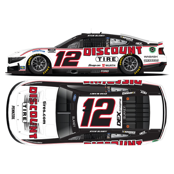 Ryan Blaney ELITE Discount Tire 1:24 2025 Diecast Car #12 NASCAR