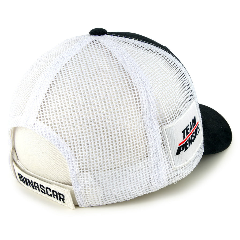 Ryan Blaney 2025 Black #12 Mesh NASCAR Hat Black/White