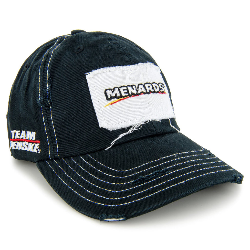 Ryan Blaney 2024 Menards Distressed Vintage Patch Hat Black #12 NASCAR