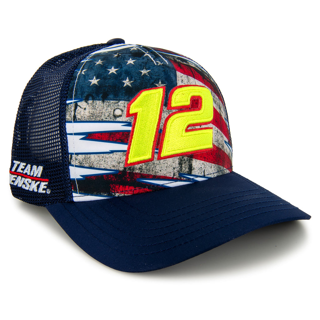 Ryan Blaney 2024 Patriotic Sublimated Hat #12 NASCAR