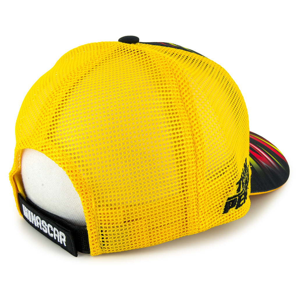 Ryan Blaney 2025 Menards Sublimated Car Mesh Hat Yellow #12 NASCAR