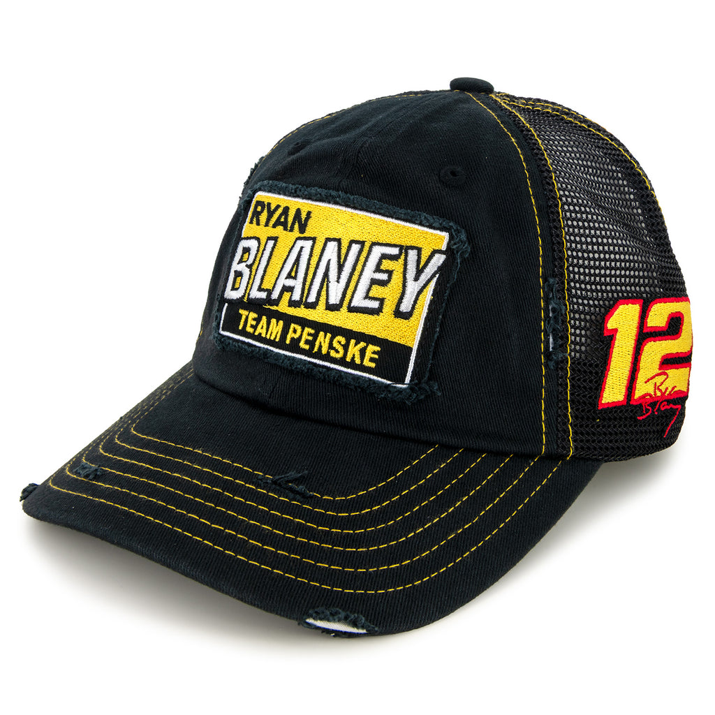 Ryan Blaney 2025 Vintage Patch Hat Black #12 NASCAR