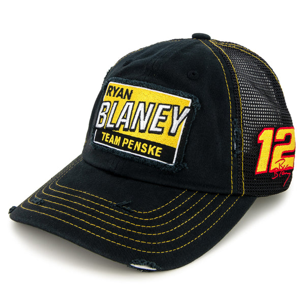 Ryan Blaney 2025 Vintage Patch Hat Black #12 NASCAR