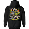 Ryan Blaney 2024 Menards Black 2-Spot Hoodie Outerwear Sweatshirt #12 NASCAR