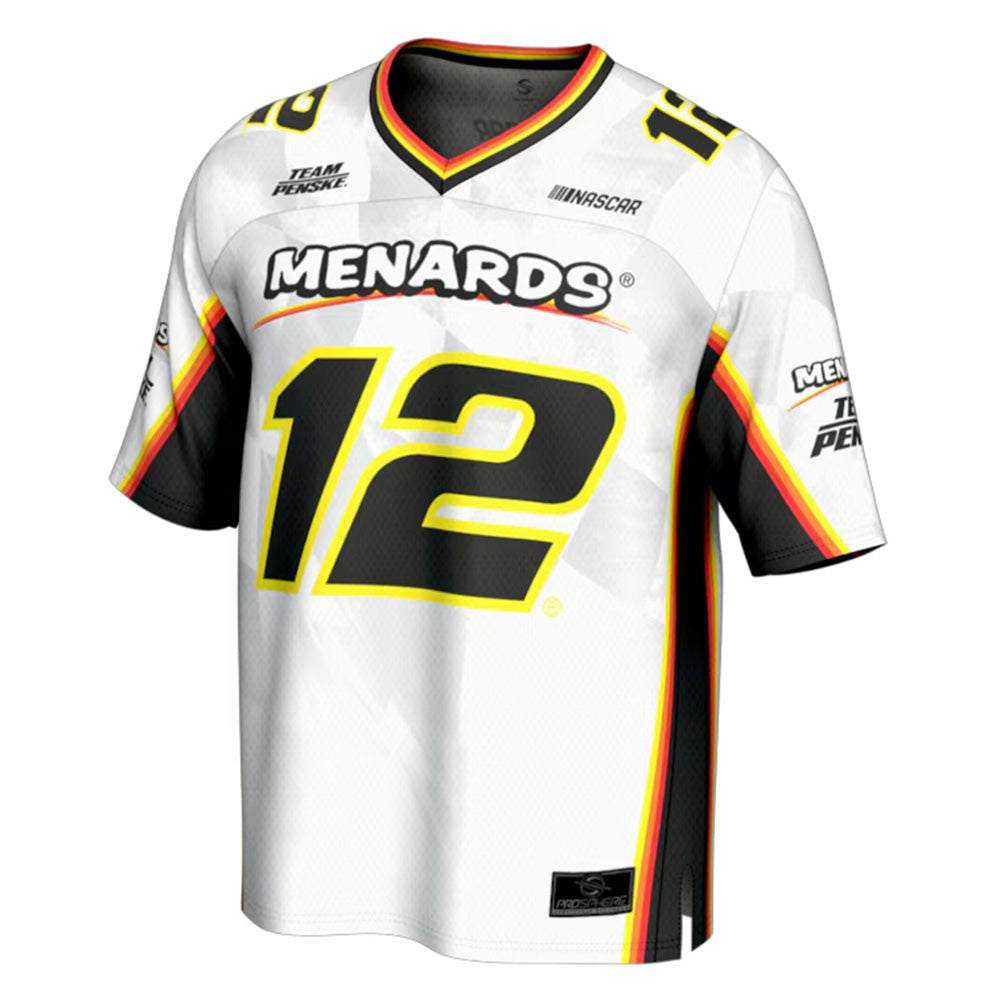 Ryan Blaney Menards #12 Football Jersey NASCAR