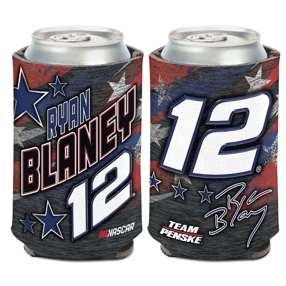 Ryan Blaney 2026 Patriotic #12 Can Hugger 12oz Cooler NASCAR