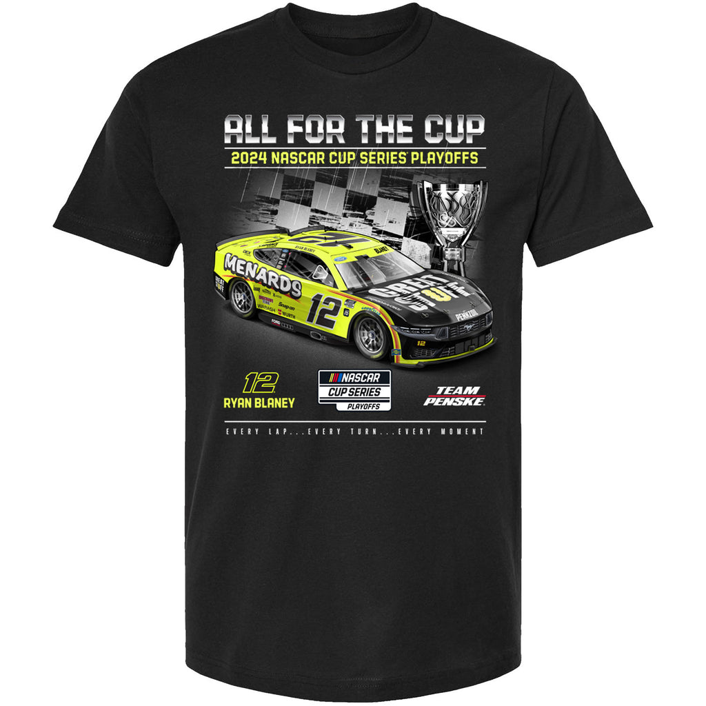 Ryan Blaney 2024 NASCAR Cup Series Playoffs T-Shirt Menards #12