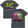 Ryan Blaney 2026 BodyArmor Flash IV 2-Spot Classic Ink T-Shirt Gray #12 NASCAR