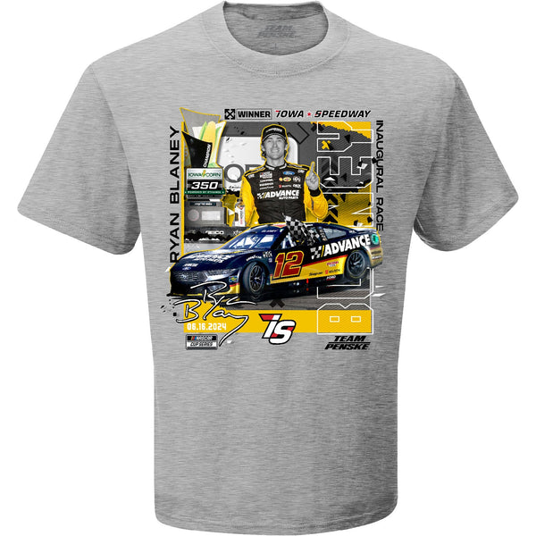 Ryan Blaney 2024 Iowa Race Win T-Shirt Advance #12 NASCAR