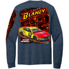 Ryan Blaney 2025 Long Sleeve Menards Heat 3-Spot T-Shirt Blue #12 NASCAR